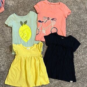 Girls assorted summer t-shirts size 4/5